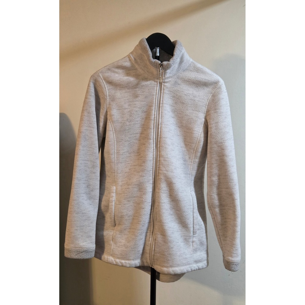 32 Degrees Heat Full Zip Up Jacket Women's Size Medium White Gray